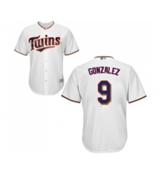 Youth Minnesota Twins #9 Marwin Gonzalez Replica White Home Cool Base Baseball Jersey