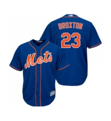 Men's New York Mets #23 Keon Broxton Replica Royal Blue Alternate Home Cool Base Baseball Jersey