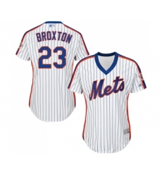 Women's New York Mets #23 Keon Broxton Authentic White Alternate Cool Base Baseball Jersey