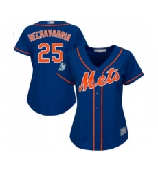 Women's New York Mets #25 Adeiny Hechavarria Authentic Royal Blue Alternate Home Cool Base Baseball Jersey