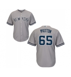 Youth New York Yankees #65 James Paxton Authentic Grey Road Baseball Jersey
