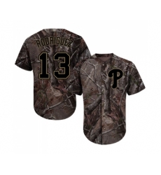 Men's Philadelphia Phillies #13 Sean Rodriguez Authentic Camo Realtree Collection Flex Base Baseball Jersey