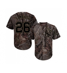 Youth New York Yankees #26 DJ LeMahieu Authentic Camo Realtree Collection Flex Base Baseball Jersey