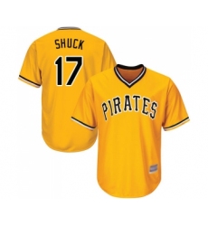Youth Pittsburgh Pirates #17 JB Shuck Replica Gold Alternate Cool Base Baseball Jersey