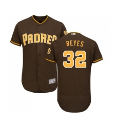 Men's San Diego Padres #32 Franmil Reyes Brown Alternate Flex Base Authentic Collection Baseball Jersey