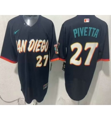 Men's San Diego Padres #27 Nick Pivetta Black 2026 City Connect Stadium Jersey