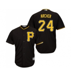 Youth Pittsburgh Pirates #24 Chris Archer Replica Black Alternate Cool Base Baseball Jersey