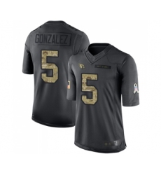 Youth Arizona Cardinals #5 Zane Gonzalez Limited Black 2016 Salute to Service Football Jersey