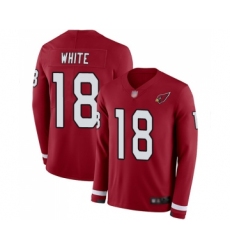 Youth Arizona Cardinals #18 Kevin White Limited Red Therma Long Sleeve Football Jersey