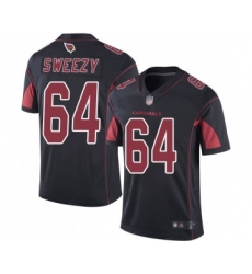 Men's Arizona Cardinals #64 J.R. Sweezy Limited Black Rush Vapor Untouchable Football Jersey