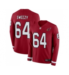 Men's Arizona Cardinals #64 J.R. Sweezy Limited Red Therma Long Sleeve Football Jersey