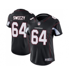Women's Arizona Cardinals #64 J.R. Sweezy Black Alternate Vapor Untouchable Limited Player Football Jersey