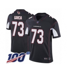 Men's Arizona Cardinals #73 Max Garcia Black Alternate Vapor Untouchable Limited Player 100th Season Football Jersey
