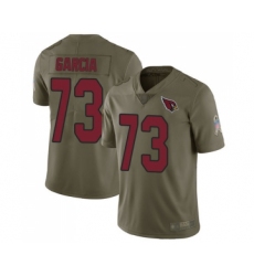 Men's Arizona Cardinals #73 Max Garcia Limited Olive 2017 Salute to Service Football Jersey