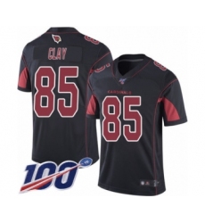 Men's Arizona Cardinals #85 Charles Clay Limited Black Rush Vapor Untouchable 100th Season Football Jersey