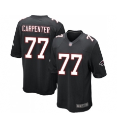 Men's Atlanta Falcons #77 James Carpenter Game Black Alternate Football Jersey