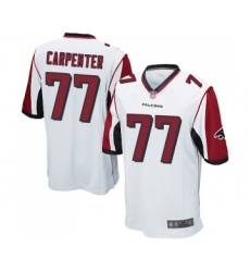 Men's Atlanta Falcons #77 James Carpenter Game White Football Jersey