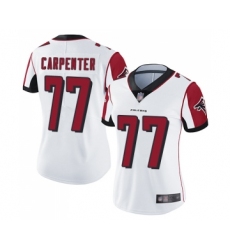 Women's Atlanta Falcons #77 James Carpenter White Vapor Untouchable Limited Player Football Jersey
