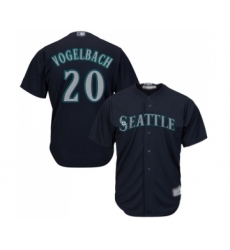 Men's Seattle Mariners #20 Dan Vogelbach Replica Navy Blue Alternate 2 Cool Base Baseball Jersey