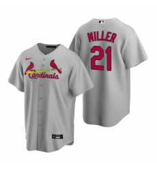 Men's Nike St. Louis Cardinals #21 Andrew Miller Gray Road Stitched Baseball Jersey