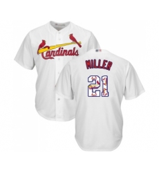Men's St. Louis Cardinals #21 Andrew Miller Authentic White Team Logo Fashion Cool Base Baseball Jersey