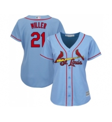 Women's St. Louis Cardinals #21 Andrew Miller Replica Light Blue Alternate Cool Base Baseball Jersey