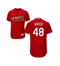 Men's St. Louis Cardinals #48 Harrison Bader Red Alternate Flex Base Authentic Collection Baseball Jersey