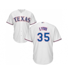 Men's Texas Rangers #35 Lance Lynn Replica White Home Cool Base Baseball Jersey