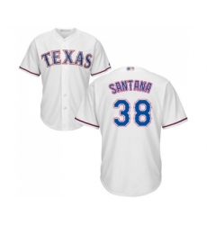 Youth Texas Rangers #38 Danny Santana Replica White Home Cool Base Baseball Jersey