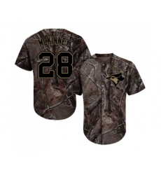 Youth Toronto Blue Jays #28 Billy McKinney Authentic Camo Realtree Collection Flex Base Baseball Jersey