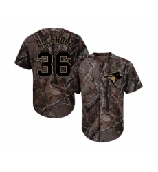 Youth Toronto Blue Jays #36 Clay Buchholz Authentic Camo Realtree Collection Flex Base Baseball Jersey
