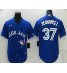Men's Toronto Blue Jays #37 Teoscar Hernandez Blue Stitched MLB Cool Base Nike Jersey