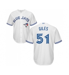 Youth Toronto Blue Jays #51 Ken Giles Replica White Home Baseball Jersey