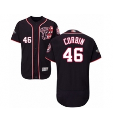 Men's Washington Nationals #46 Patrick Corbin Navy Blue Alternate Flex Base Authentic Collection 2019 World Series Bound Baseball Jersey