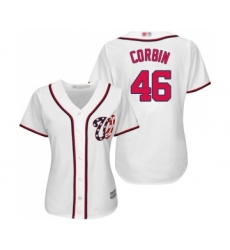Women's Washington Nationals #46 Patrick Corbin Replica White Home Cool Base Baseball Jersey