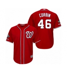 Youth Washington Nationals #46 Patrick Corbin Authentic Red Alternate 1 Cool Base 2019 World Series Champions Baseball Jersey
