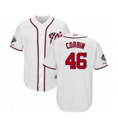 Youth Washington Nationals #46 Patrick Corbin Authentic White Home Cool Base 2019 World Series Champions Baseball Jersey