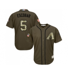 Men's Arizona Diamondbacks #5 Eduardo Escobar Authentic Green Salute to Service Baseball Jersey