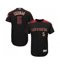 Men's Arizona Diamondbacks #5 Eduardo Escobar Black Alternate Authentic Collection Flex Base Baseball Jersey