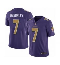 Men's Baltimore Ravens #7 Trace McSorley Limited Purple Rush Vapor Untouchable Football Jersey