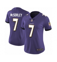 Women's Baltimore Ravens #7 Trace McSorley Purple Team Color Vapor Untouchable Limited Player Football Jersey