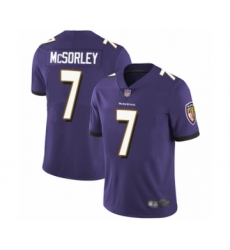 Youth Baltimore Ravens #7 Trace McSorley Purple Team Color Vapor Untouchable Limited Player Football Jersey