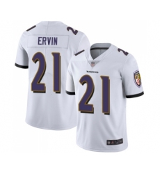 Men's Baltimore Ravens #21 Tyler Ervin White Vapor Untouchable Limited Player Football Jersey