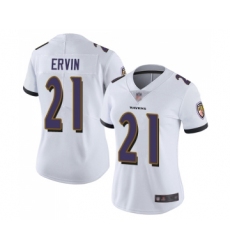 Women's Baltimore Ravens #21 Tyler Ervin White Vapor Untouchable Limited Player Football Jersey