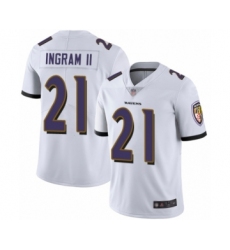 Men's Baltimore Ravens #21 Mark Ingram II White Vapor Untouchable Limited Player Football Jersey