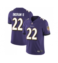 Men's Baltimore Ravens #22 Mark Ingram II Purple Team Color Vapor Untouchable Limited Player Football Jersey