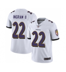 Men's Baltimore Ravens #22 Mark Ingram II White Vapor Untouchable Limited Player Football Jerse