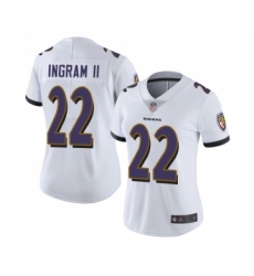 Women's Baltimore Ravens #22 Mark Ingram II White Vapor Untouchable Limited Player Football Jersey