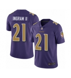 Youth Baltimore Ravens #21 Mark Ingram II Limited Purple Rush Vapor Untouchable Football Jersey