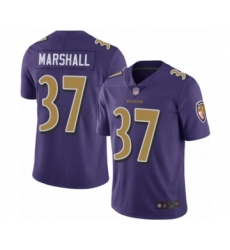 Men's Baltimore Ravens #37 Iman Marshall Limited Purple Rush Vapor Untouchable Football Jersey